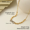 Wholesale Women's Fashion Stainless Steel And Titanium Steel Jewelry Set With Heart Water Drop Bell Patterns Electroplated Infinity Symbol Necklace And Bracelet