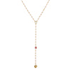 Wholesale Women's Fashion Stainless Steel Electroplated Geometric Heart Yshaped Tassel Necklace