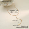 Wholesale Women's Fashion Stainless Steel Electroplated Geometric Heart Yshaped Tassel Necklace