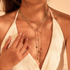 Wholesale Women's Fashion Stainless Steel Electroplated Geometric Heart Yshaped Tassel Necklace