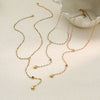 Wholesale Women's Fashion Stainless Steel Electroplated Geometric Heart Yshaped Tassel Necklace