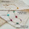 Wholesale Women's Fashion Stainless Steel Electroplated Geometric Necklace With Colorful Beads Starfish Seahorse Heart Pendant