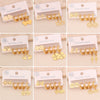 Wholesale Women's Fashion Stainless Steel Flower Crown Heart Shape Butterfly Earrings With Electroplating