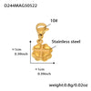 Wholesale Women's Fashion Stainless Steel Geometric Pattern Multiaccessory Bracelet With Hollow Pendant Electroplated With Real Gold