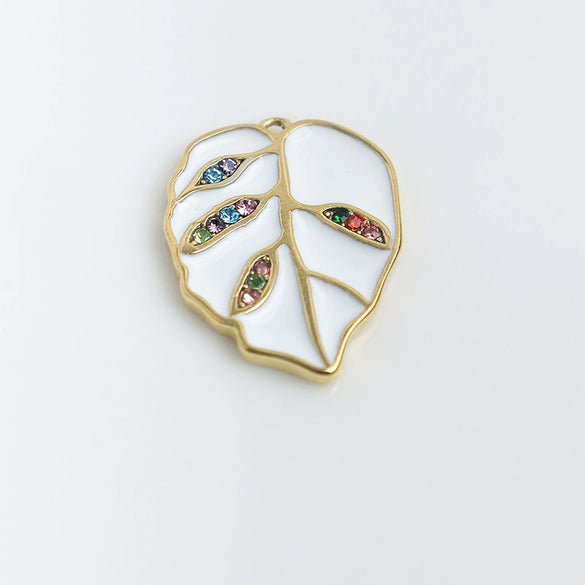 Wholesale Women's Fashion Stainless Steel Goldplated Leaf Jewelry Clavicle Chain