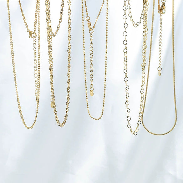 Wholesale Women's Fashion Stainless Steel Goldplated Leaf Jewelry Clavicle Chain
