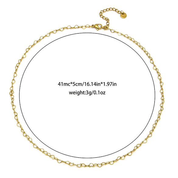 Wholesale Women's Fashion Stainless Steel Goldplated Leaf Jewelry Clavicle Chain