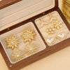 Wholesale Women's Fashion Stainless Steel Heart Pattern Electroplated Imitation Pearl Earrings
