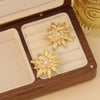 Wholesale Women's Fashion Stainless Steel Heart Pattern Electroplated Imitation Pearl Earrings