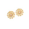 Wholesale Women's Fashion Stainless Steel Heart Pattern Electroplated Imitation Pearl Earrings