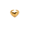Wholesale Women's Fashion Stainless Steel Heart Shaped Opening Ring With Electroplating