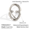Wholesale Women's Fashion Stainless Steel Irregular Geometric Rings With Electroplating Processing