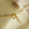 Wholesale Women's Fashion Stainless Steel 18K Electroplated Hollow Love Diamond Beaded Bracelet