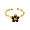 Wholesale Women's Fashion Stainless Steel Ring With Square Love Shape And Flower Design Inlaid With Zircon