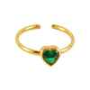 Wholesale Women's Fashion Stainless Steel Ring With Square Love Shape And Flower Design Inlaid With Zircon