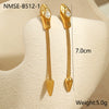 Wholesale Women's Fashion Stainless Steel Snake Element Earrings With Geometric And Animal Patterns Electroplated