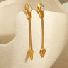 Wholesale Women's Fashion Stainless Steel Snake Element Earrings With Geometric And Animal Patterns Electroplated
