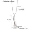 Wholesale Women's Fashion 316L Stainless Steel Water Drop Hollow Pendant Necklace And Earrings With Electroplating