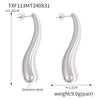Wholesale Women's Fashion 316L Stainless Steel Water Drop Hollow Pendant Necklace And Earrings With Electroplating