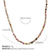 Wholesale Women's Fashion 316L Stainless Steel Beaded Pearl Clavicle Necklace With Electroplating
