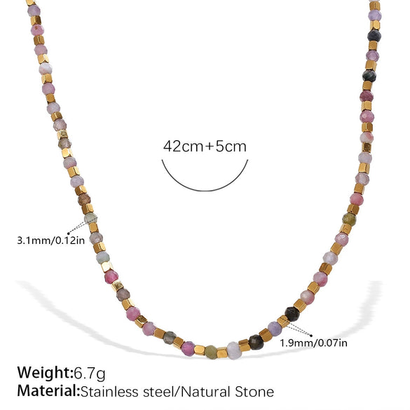 Wholesale Women's Fashion 316L Stainless Steel Beaded Pearl Clavicle Necklace With Electroplating