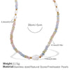 Wholesale Women's Fashion 316L Stainless Steel Beaded Pearl Clavicle Necklace With Electroplating