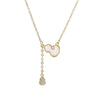 Wholesale Women's Fashion Titanium Steel Necklace With Copper Pendant And Real Gold Electroplated Tassel Gourd Design