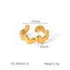 Wholesale Women's Fashion Titanium Steel Open Ring With Heart Star Geometric Patterns Electroplated