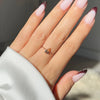 Wholesale Women's Fashion Versatile Adjustable Copper Goldplated Drop Shape Stretch Ring With Zirconia Design