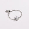 Wholesale Women's Fashion Versatile Adjustable Copper Goldplated Drop Shape Stretch Ring With Zirconia Design