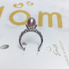 Wholesale Women's Fashion Vintage Freshwater Pearl Ring 925 Silver Copper Gold Plated Rice Drop Shape