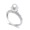 Wholesale Women's Fashion Vintage Freshwater Pearl Ring 925 Silver Copper Gold Plated Rice Drop Shape