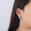 Wholesale Women's Fashion Wave Pattern Zinc Alloy Conch Earrings With Electroplating