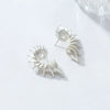 Wholesale Women's Fashion Wave Pattern Zinc Alloy Conch Earrings With Electroplating