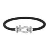 Wholesale Women's Fashion Woven Milan Rope Bracelet With Horseshoe Buckle And U Head Micro Inlaid Zircon Electroplated