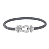 Wholesale Women's Fashion Woven Milan Rope Bracelet With Horseshoe Buckle And U Head Micro Inlaid Zircon Electroplated