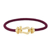 Wholesale Women's Fashion Woven Milan Rope Bracelet With Horseshoe Buckle And U Head Micro Inlaid Zircon Electroplated