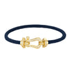 Wholesale Women's Fashion Woven Milan Rope Bracelet With Horseshoe Buckle And U Head Micro Inlaid Zircon Electroplated
