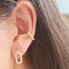 Wholesale Women's Fashion Zircon 925 Silver Gold Plated Chain Earrings