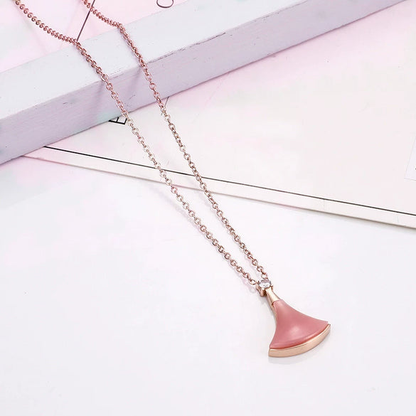 Wholesale Women's Fashionable All Match Small Skirt Necklace Titanium Steel Electroplated