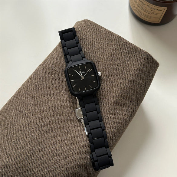 Wholesale Women's Fashionable Alloy Watch With Simple Square Shape And Macaron Colors