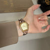 Wholesale Women's Fashionable Elegant Round Dial Alloy Case Super Fiber Strap Snake Pattern Watch