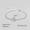 Wholesale Women's Fashionable Geometric Ball Titanium Steel Electroplated Jewelry Set With Twist Chain Necklace And Bracelet