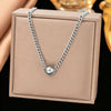Wholesale Women's Fashionable Geometric Ball Titanium Steel Electroplated Jewelry Set With Twist Chain Necklace And Bracelet