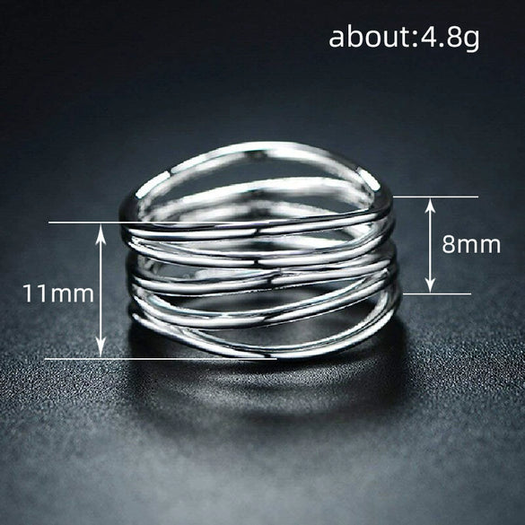 Wholesale Women's Fashionable Geometric Copper Ring With Electroplating Process