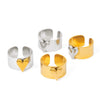 Wholesale Women's Fashionable Geometric Heartshaped Stainless Steel 18K Goldplated Ring