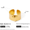 Wholesale Women's Fashionable Geometric Heartshaped Stainless Steel 18K Goldplated Ring