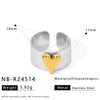 Wholesale Women's Fashionable Geometric Heartshaped Stainless Steel 18K Goldplated Ring