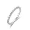 Wholesale Women's Fashionable Geometric Moissanite Silver Ring With Diamond Microinlaid