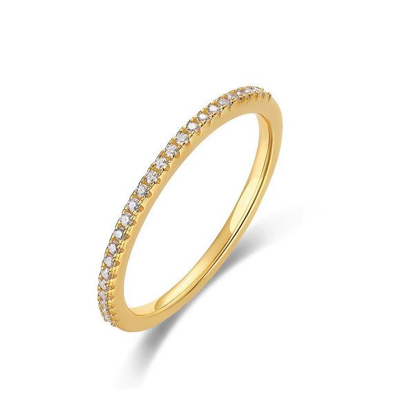 Wholesale Women's Fashionable Geometric Moissanite Silver Ring With Diamond Microinlaid